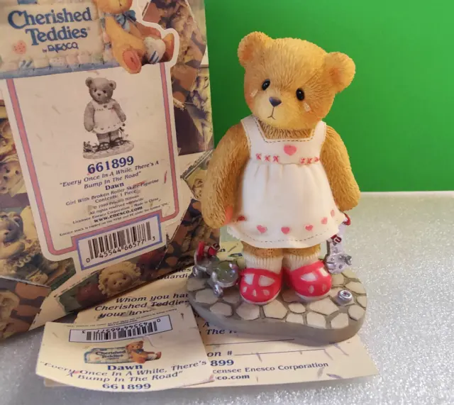 Cherished Teddies EVERY ONCE IN A WHILE THERE'S A BUMB IN THE ROAD Dawn Figurine