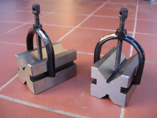 2Pce (A Pair) V-Block With Clamp Set