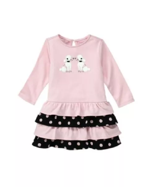 NWT Gymboree *Tres Fabulous* Black & Pink Polka Dot  Dress Size 2T, 5T