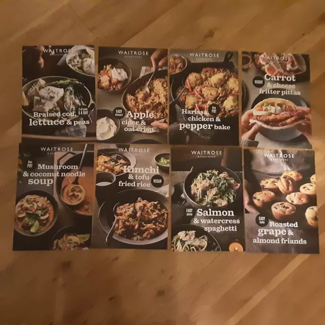 8 WAITROSE RECIPE Cards February 2025 £1.75 PicClick UK