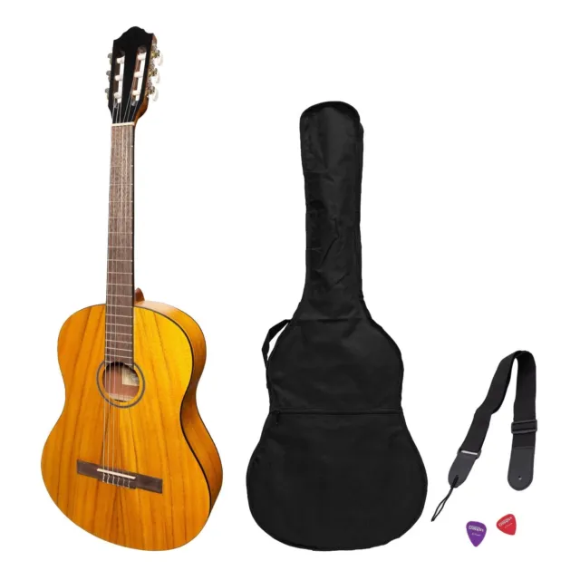 Martinez 'Slim Jim' Full Size Student Classical Guitar Pack with Built In Tuner