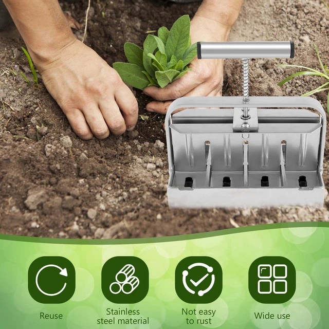 SOIL BLOCKER SET Manual Quad Soil Block Maker 1.57×1.97inch Handheld
