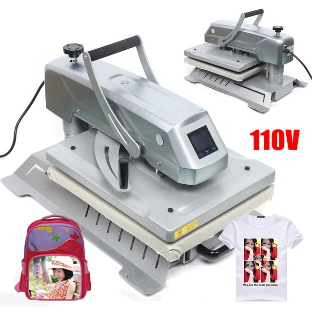 1600W 110V 16" x 20" High Pressure Manual Shaking Head T-shirt Ironing Machine