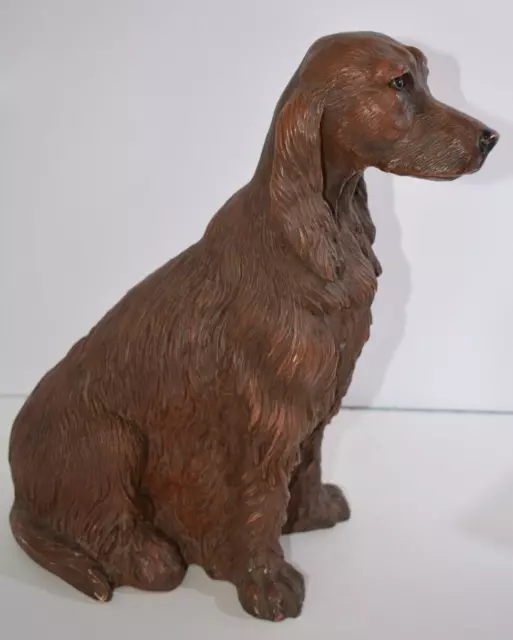 Irish Setter Vintage 1990 Dog Universal Statuary Figurine 13" Resin #987