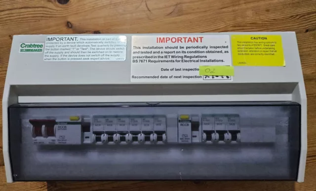 Crabtree starbreaker consumer unit