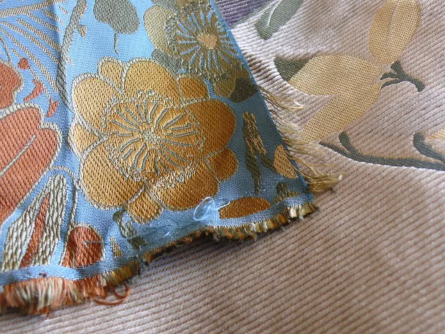 Kravet Coutour Imperial Kimono Silk Lampas Mineral Blue Bty Msrp$270/Y 2