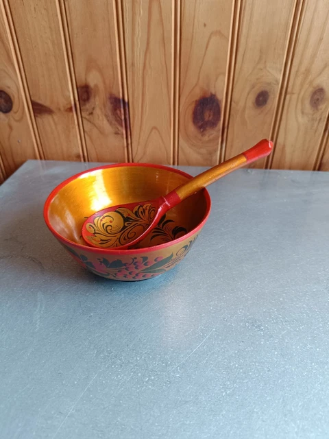 ANCIEN PLATEAU DE SERVICE EN BOIS LAQUÉ 60's . 44 x 26 cm . DECOR