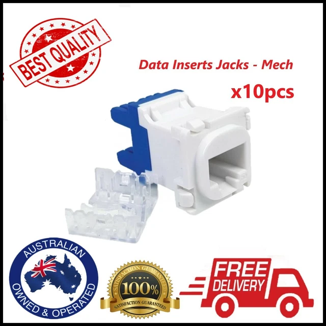 10 X RJ45 Keystone Jack Clipsal compatible AU SELLER CAT5e Data Jack ...