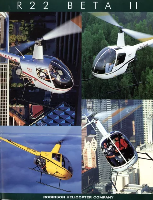 Robinson R22 Beta II Prospekt 2002 GB Helikopter brochure helicopter hélicoptère