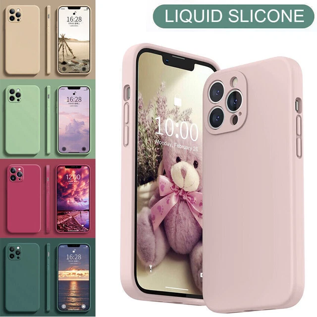 Liquid Silicone Case For iPhone 13 12 11 Pro Max 8 7 XR XS X SE Back Phone Cover