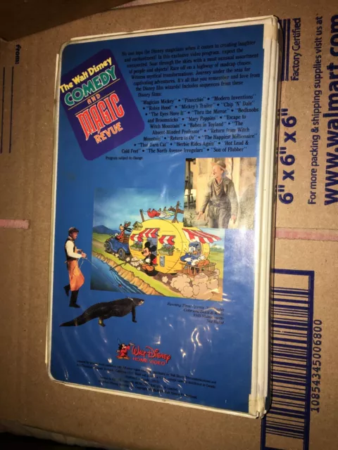 VHS THE WALT DISNEY COMEDY AND MAGIC REVUE  CLAMSHELL  TESTED  1985 Rare 2