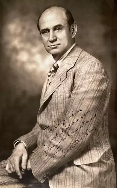 AUTOGRAPHED PHOTO of CARL EASTON WILLIAMS AUTOGRAPHED ID'd by CLARA ADAMS 1930's