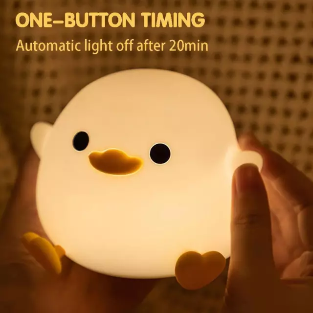 Cute Duck Lamp Duck Night Light Silicone Animal Kids Light Trto Baby Night Q4U8 2