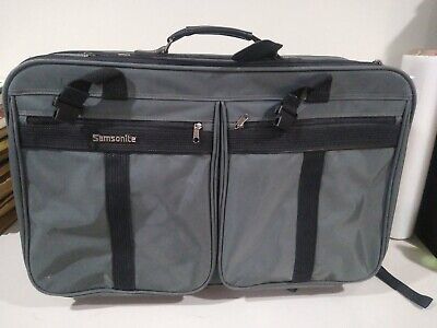 SAMSONITE 1980's Vintage Silhouette 26" Suitcase Travel Case Roller Charcoal