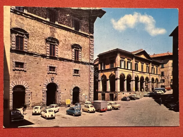 Cartolina - Cortona ( Arezzo ) - Piazza Signorelli - 1965 ca.