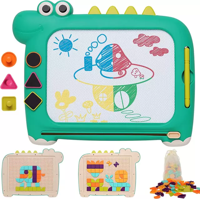 Jaoxikai Children 2 in 1 Toy,Magnetic Drawing Board&Puzzle Game, Educational Lea