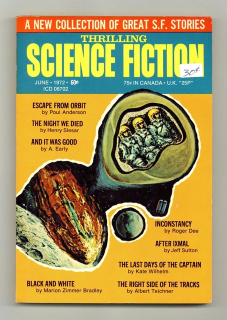 THRILLING SCIENCE FICTION Pulp Jun 1972 VG 4.0 Low Grade £8.26 ...