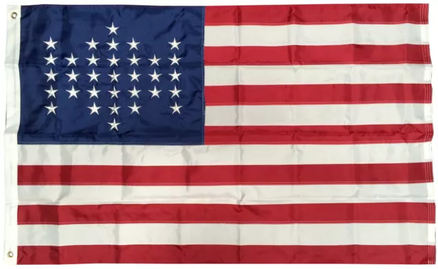3x5' American 33 STAR Flag Fort Sumter EMBROIDERED NYLON Old Glory Spangled USA
