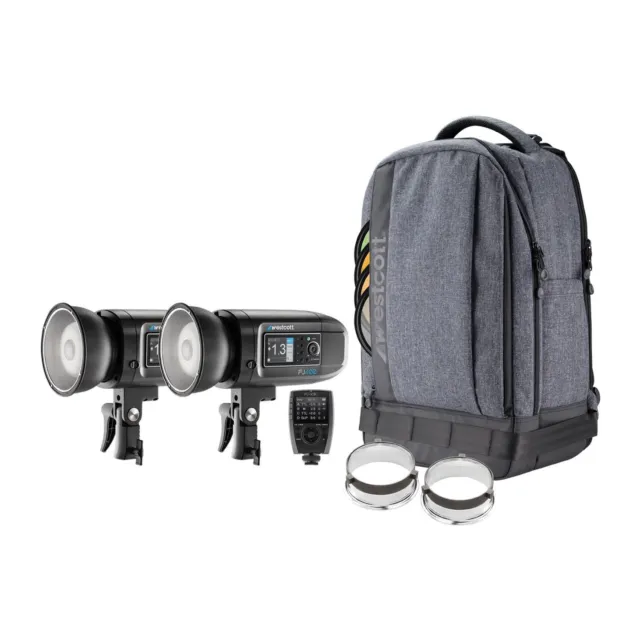 Westcott FJ400 Strobe 2 Light Backpack Kit with FJ-X3S Wireless Trigger for Sony
