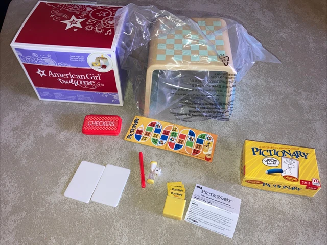 American Girl Game Night Set NIB Checkers Pictionary Truly Me