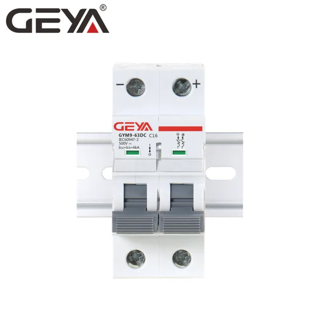 GEYA DC Circuit Breaker MCB 6KA Double Pole 6/10/16/25/32/40/50/63/80/100/125Amp