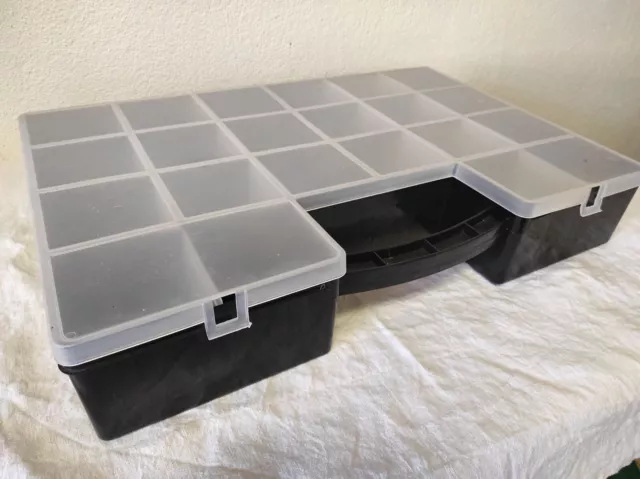 Monzana Organisateur pour outils plastique transparent 29,5x19,5 x16cm boîtes  rangement 72 compartiments tiroirs caisse vis incluses atelier garage :  : Bricolage