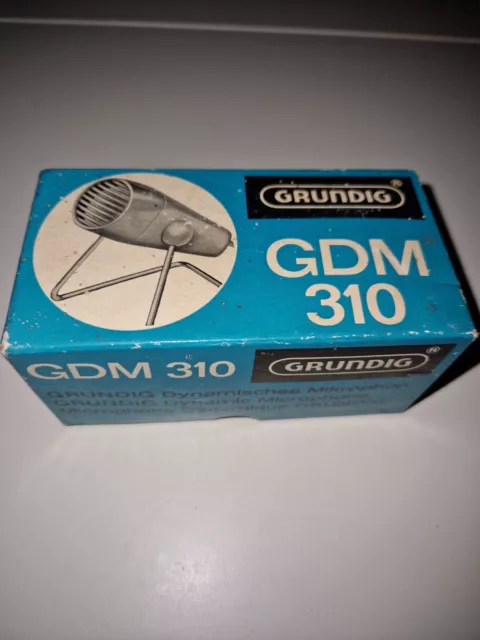 Grundig GDM 310 Mikrofon Retro Vintage Dynamisches Mikrophon + OVP Nostalgie