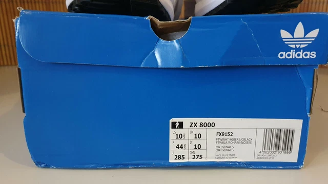 Adidas ZX 8000 Olympic Größe 44 2/3 US 10,5 UK 10 neu und OVP FX 9152 2