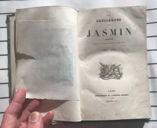 Las Papillotos de Jasmin - Agen 1835 - EO - RARE - poète ouvrier - occitan