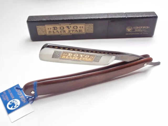 DOVO BLACK STAR Old Version FORGED SPINE !! Rasiermesser Solingen Straight Razor