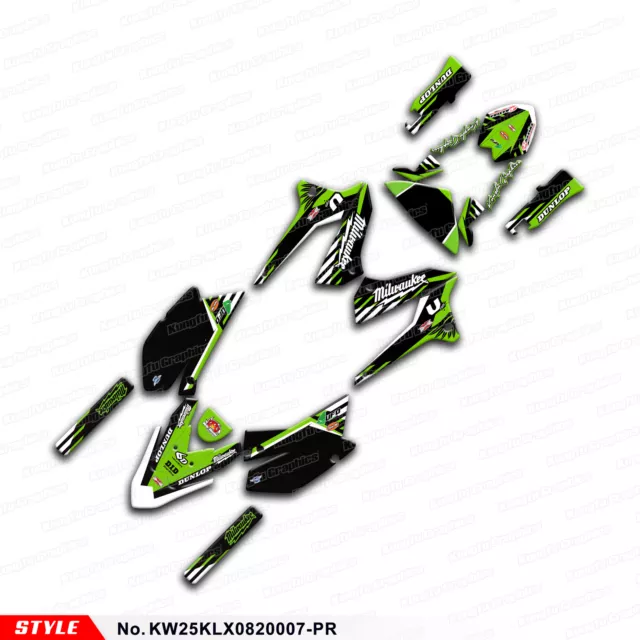 Motorcylce Waterproof Vinyl Decals Graphics Kit for KLX250 KLX250S 2008-2020