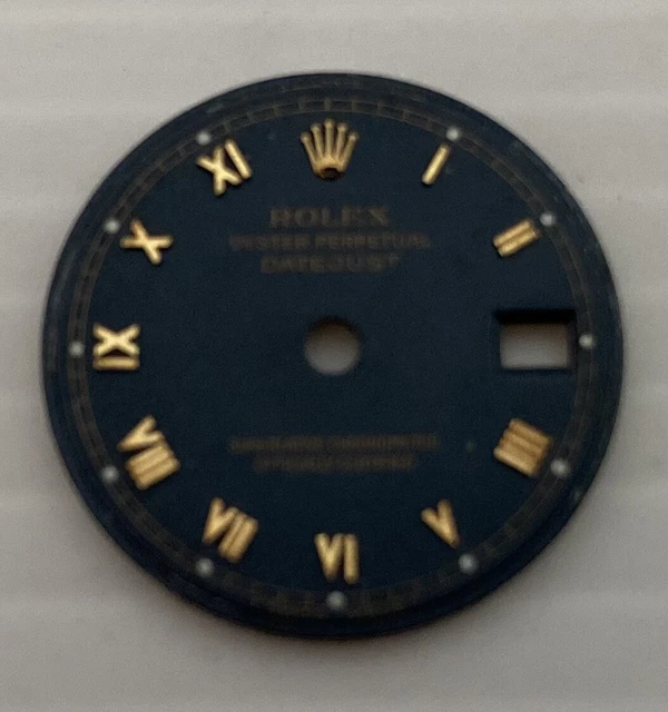 Authentic Rolex Ladies BLACK ROMAN NUMERAL Dial Face Oyster Perpetual Date Just Authentic Rolex Ladies BLACK ROMAN NUMERAL Dial Face Oyster Perpetual Date Just