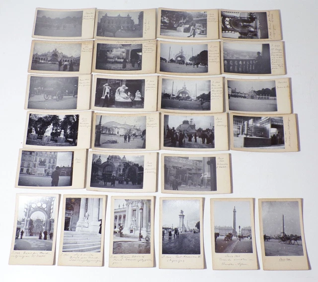 CDV Fotos Weltausstellung Paris 1900 Konvolut Herencia Fotografía