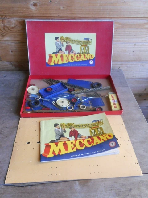 Jeu De Construction Ancien Assemblô - Similaire à Meccano, Vintage, Pièces Métalliques, Collection