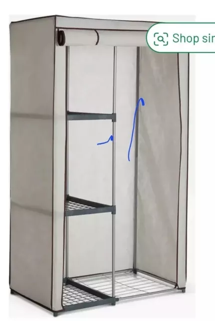 Argos home covered store single wardrobe