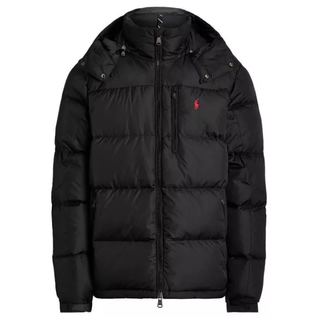 Polo Ralph Lauren Water Repellent Hooded Down Puffer Jacket Black