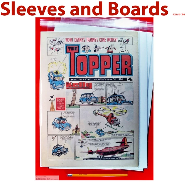 COMIC BAGS ONLY Clear Reseal or Tape for Vintage Large Comics. Size6 A3