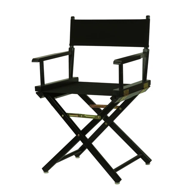 Portable Classic Style 18 Inch Directors Chair with Wood Frame