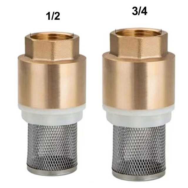 sourcing map Valvola di ritegno in ottone, filettatura femmina maschio G1/2, 24 x 27 mm, flusso esterno non ritorno di ritorno per acqua benzina carburante linea