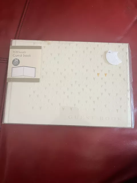 Libro de visitas Cream Heart talla A5. Nuevo