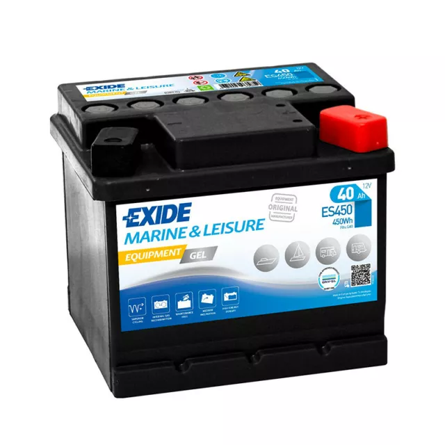 Batterie décharge lente Exide Gel ES450 12v 40ah