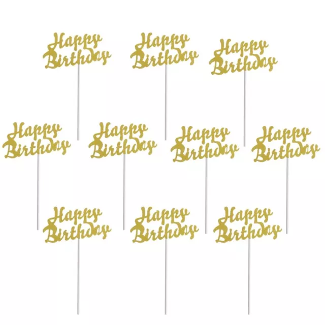 10pcs Birthday Cake Topper Bunting Decoration Supplies