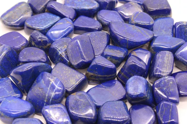 Lapislazuli Trommelstein AAA freie Form Dekoration Heilstein Naturstein