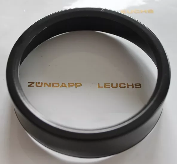 Zündapp Tacho Drehzahlmesser Ring 80mm Schwarz für Grüne Amarturen NEU