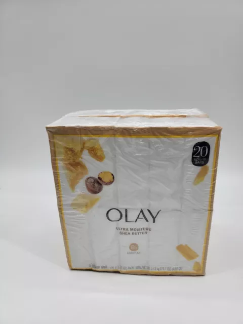 Olay Ultra Moisture Shea Butter Beauty Bar, 3.75 Ounce (20 Count)