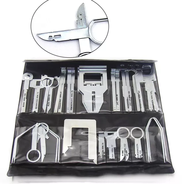 38x Audio Removal Key Tool Set for Car Radio Stereo Audio CD Player Repair Set
