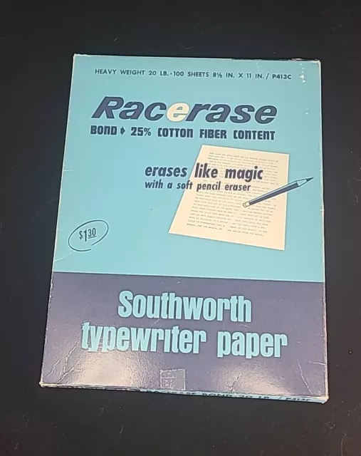 VTG Top Flight Typewriter Typing Paper 100 Sheet 8.5 x 11 UNOPENED