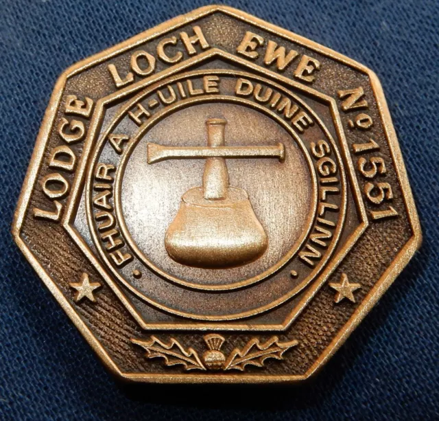 VINTAGE MASONIC MARK PENNY TOKEN LODGE LOCH EWE No 1551 SCOTLAND