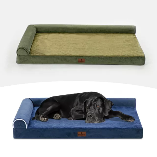 Jumbo Orthopedic Memory Foam Dog Bed Soft Bolster Dog Couch Bed Pet Pad Mattress