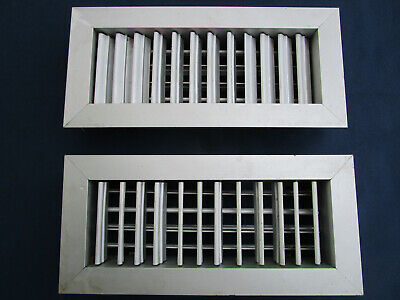 2 Grilles rectangulaires aération ventilation Alu occasion 28 x 13 x 4,8 cm